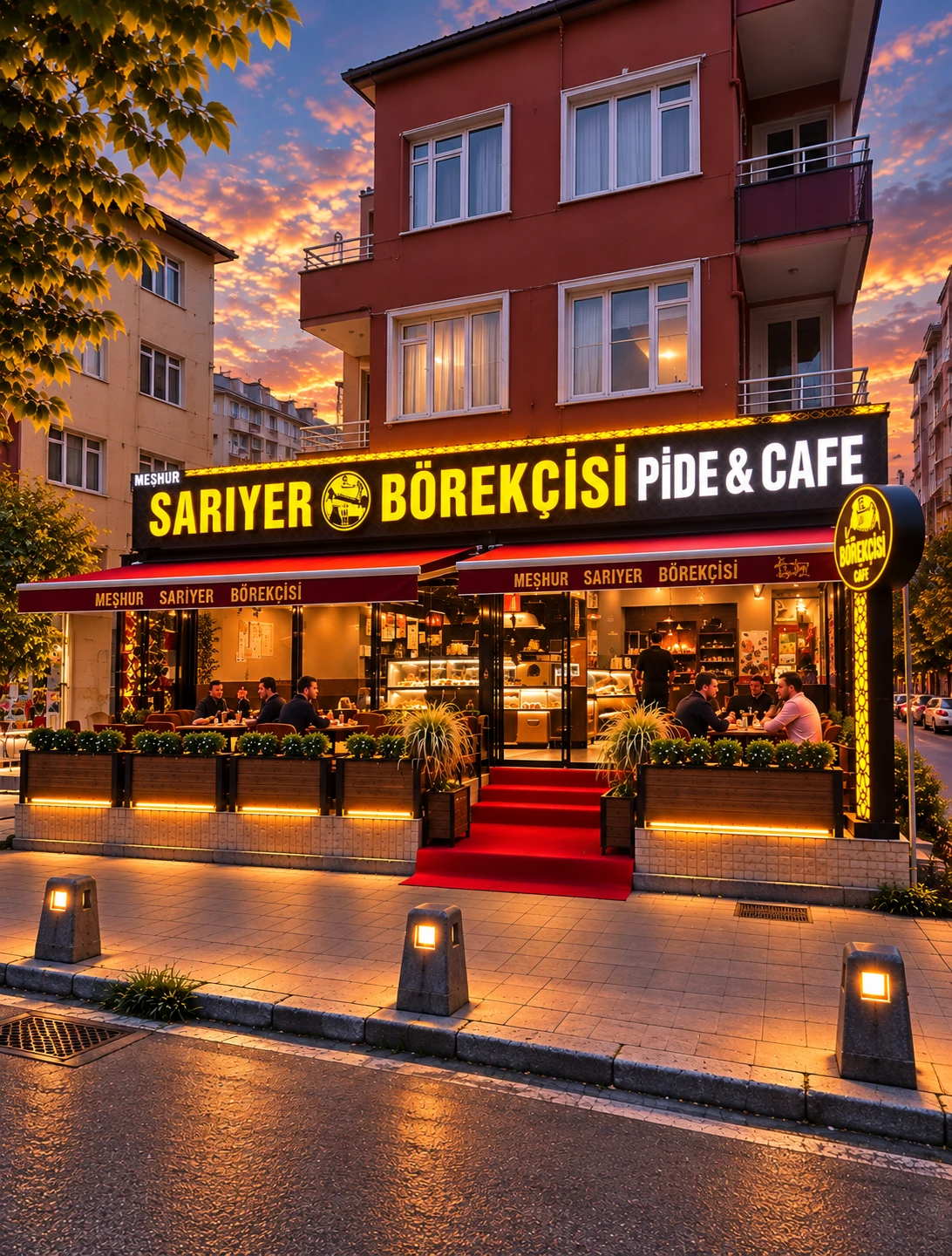 Meşhur Sarıyer Börekçisi Pide & Cafe dükkan cephesi, Maltepe